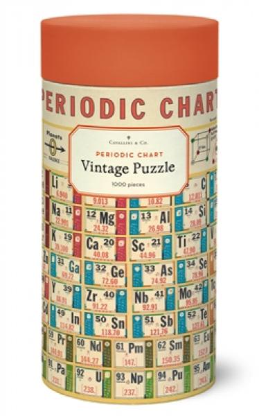"Periodic Chart - Periodensystem" Cavallini Vintage Puzzle, 1000 Teile
